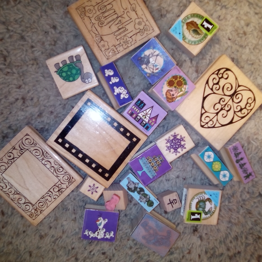 Source Unknown Wooden and Colorful Home Design Stamps